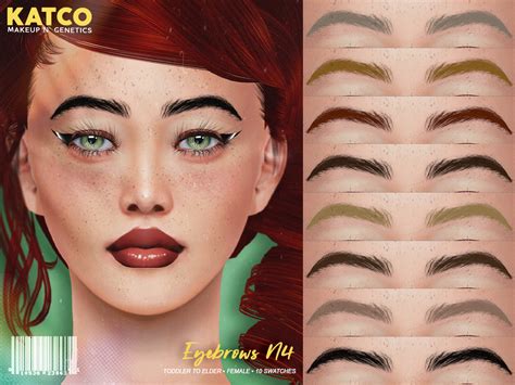 Katco Katco Eyebrows N4 For The Sims 4 10 Milah Sims