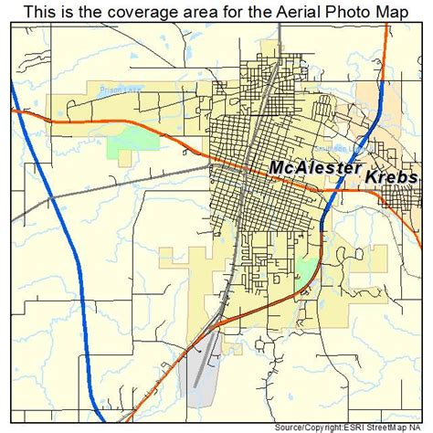 Aerial Photography Map Of Mcalester Ok Oklahoma
