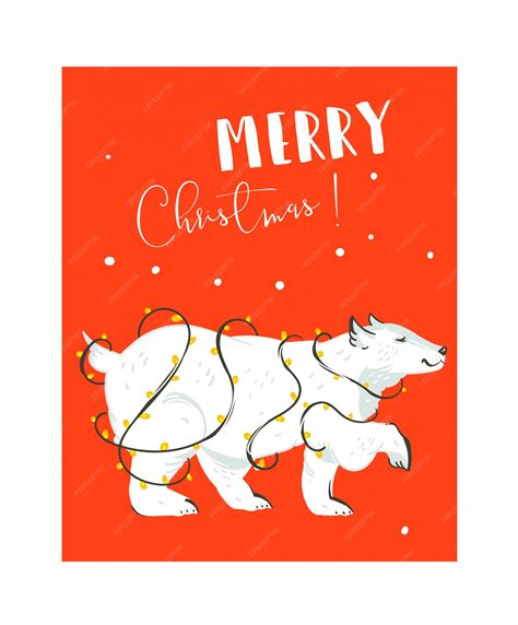 Premium Vector Hand Drawn Fun Merry Christmas Time Coon Illustrations