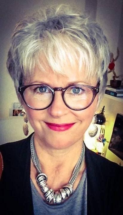 Short Hair For Women Over 50 With Glasses Curly Hairstyles For Round