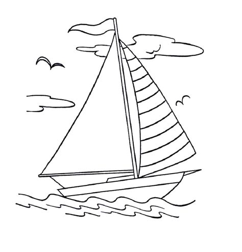 The process of painting pictures on the topic sailboat develop fine motor skills, perseverance and accuracy, helping to find out more about the world, familiar with all the variety of colors and shades. Free Printable Boat Coloring Pages For Kids - Best ...