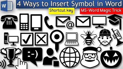 4 Different Ways To Insert Symbol In Word Using Shortcut Key Youtube