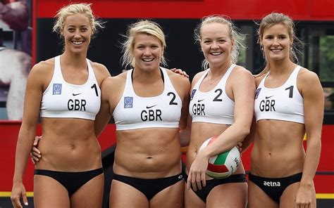 London Olympics Team GB Beach Volleyball Stars Visit Westminster