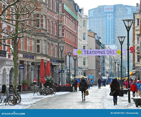 Pedestrian Street In Malmo Sweden Editorial Stock Photo Image Of