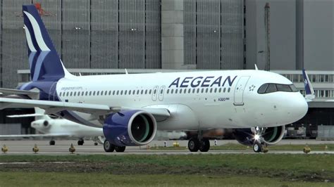 Aegean Airbus A320neo Sx Neb Takeoff At Zurich Airport Youtube