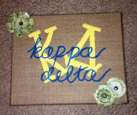 Burlap Kappa Delta Canvas Kappa Delta Canvas Kappa Delta Crafts Kappa