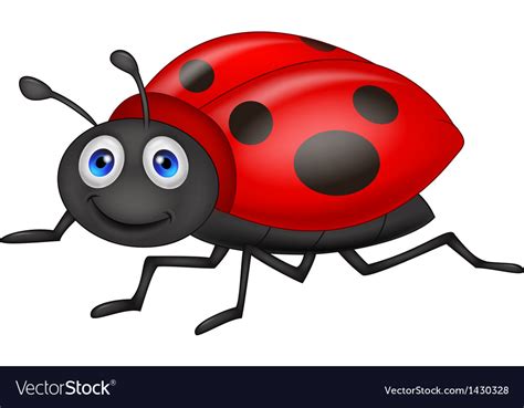 Cute Ladybug Cartoon Royalty Free Vector Image