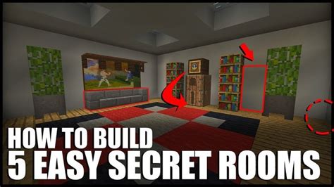 5 Easy Ways To Build Secret Rooms In Minecraft Youtube Minecraft