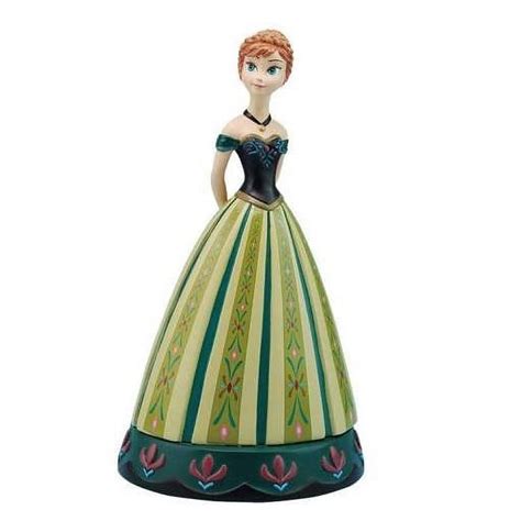 Disney Frozen Princess Anna In Green Ball Gown Collectible Figurine