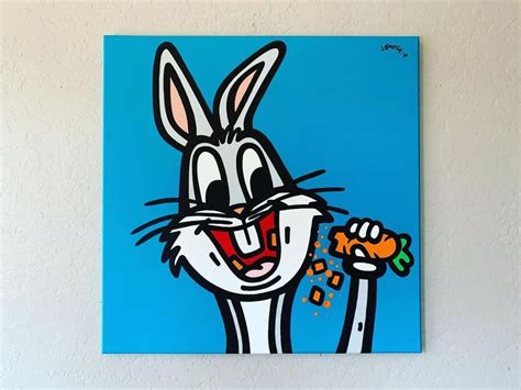 J Pierce On Instagram “j Pierce Original Bugs Bunny 30x30 👨🏽‍🎨🖌🎨🔥🐰🖼