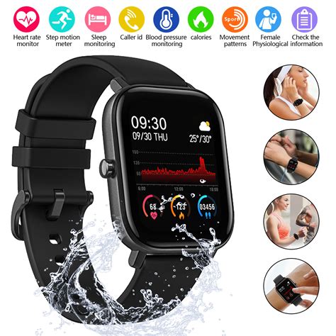 TSV - TSV Bluetooth Smart Watch, IP67 Waterproof Fitness Tracker with Heart Rate Monitor, Blood ...