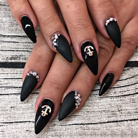 Durchsichtige nagel marmorierte nagel neutrale nagel nageldesign matt nageldesign stiletto. Gel Nails Schwarz - Nageldesign Bilder