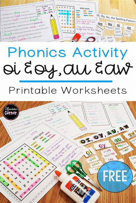 Oi oy worksheets involve some pictures that related one another. Vowel Digraph (oy, oi, aw, au) Worksheets | Phonics ...