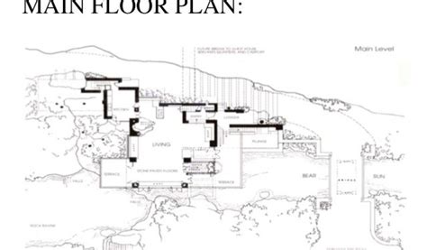 Fallingwater House Plan Frank Lloyd Wright Falling Water Floor Plan