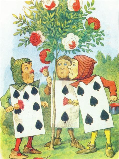 Painting The Roses Red By John Tenniel From Alice S Adventures In