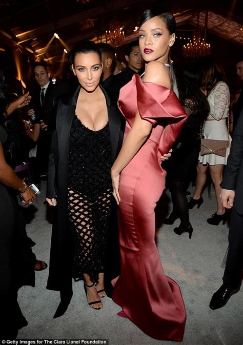 Rihanna Towers Over Kim Kardashian At Annual Diamond Ball In Beverly