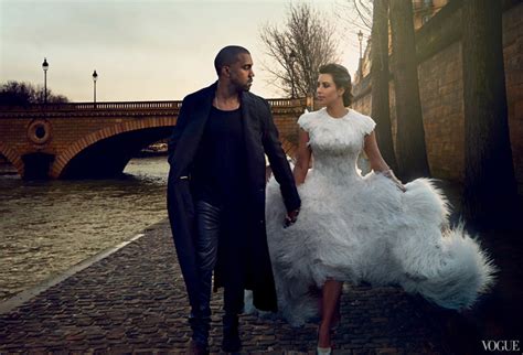 Kim Kardashian And Kanye By Annie Leibovitz For Vogue