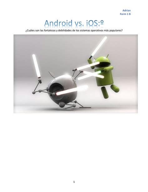 Solution Android Vs Ios Ventajas Y Desventajas Studypool