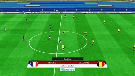 pes france vs belgium fifa world cup 2018 full match amazing goals gameplay pc youtube
