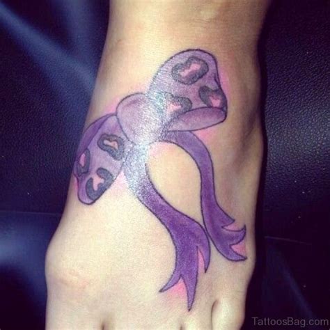 40 Decent Bow Tattoos On Foot