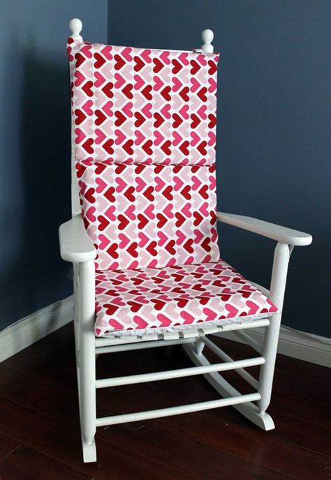 This chair was built because the ideal chair for just about any child to make use of inside a study, or in a desk. Rocking Chair Cushion Pink Hearts by RockinCushions on ...