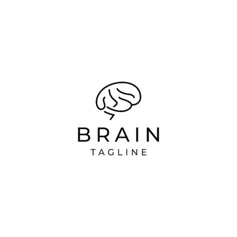 Premium Vector Brain Geometric Logo Icon Design Template