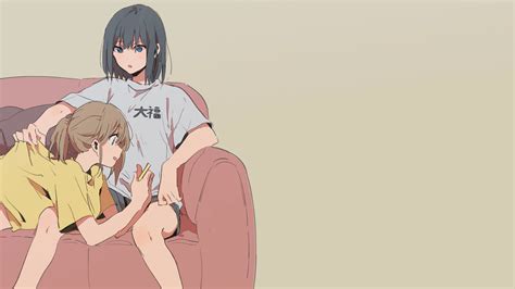 Schoolgirl Anime Manga Anime Girls Minimalism Simple