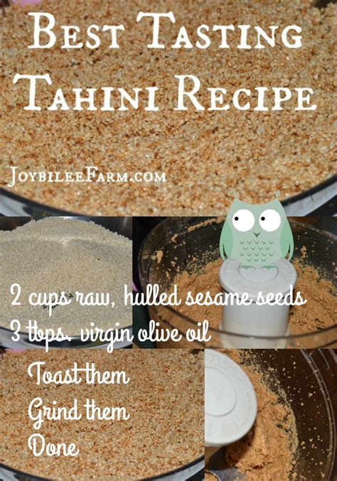 The Best Tasting Tahini Recipe Joybilee Farm DIY Herbs Gardening