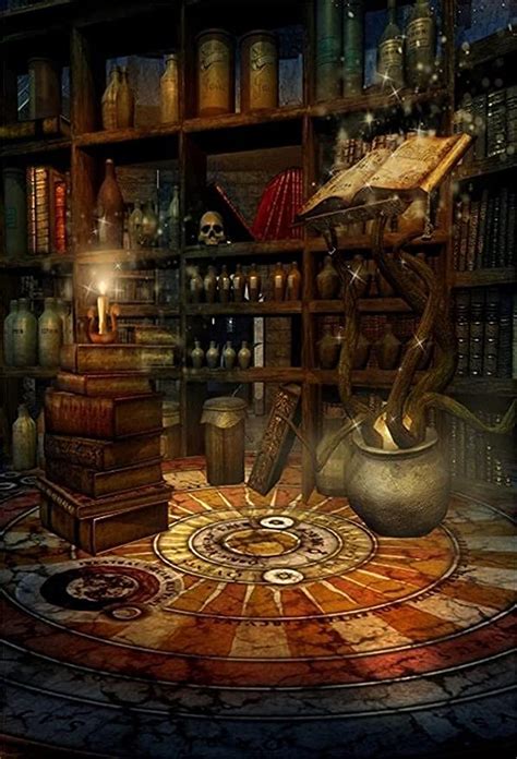 Accessories Leyiyi 7x5ft Wizard Magic Bookshelf Backdrop Halloween