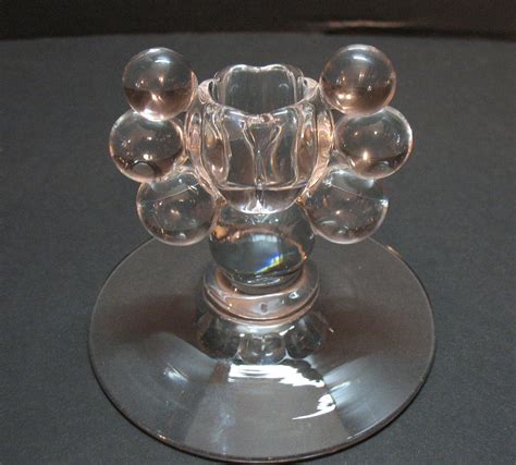 Vintage Duncan And Miller Candle Holders Tear Drop Pattern 1936 55 Very