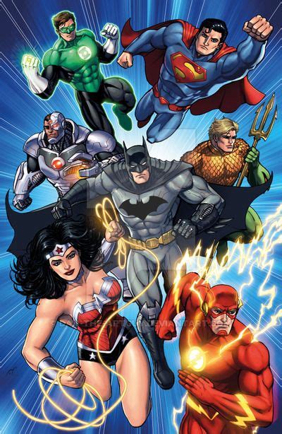 The Dc Comics Characters Are All In Different Poses