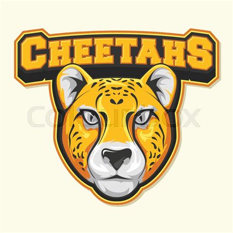 Cheetah Logo Symbol Colorful Stock Vector Colourbox