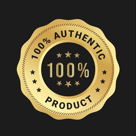 Premium Vector Authentic Product Label 100 Percent Authentic Product