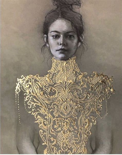 Gold Art Painting Portrait Painting Painting And Drawing Gold Leaf Art