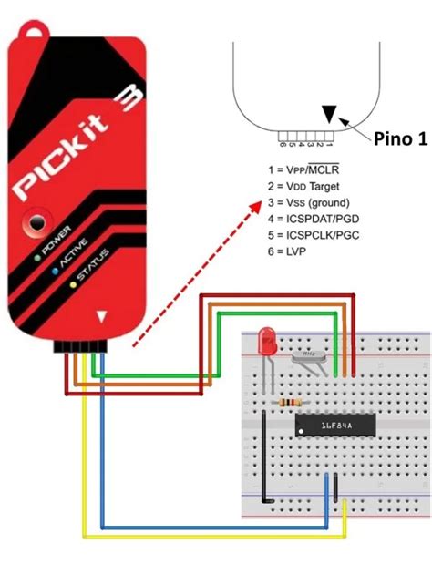 Pickit Pinout Connection Diagram