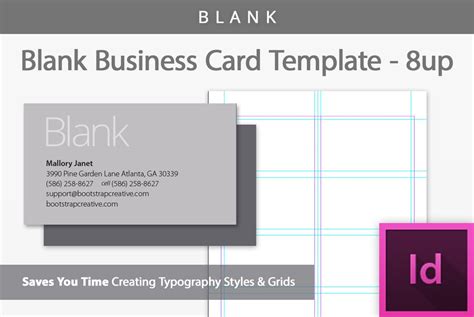 Our professional designers create new, fully customizable business card templates every day. Blank Business Card Template 8-up ~ Business Card ...