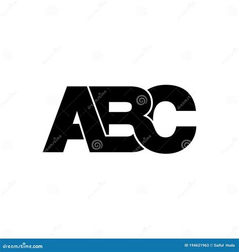Letter Abc Simple Monogram Logo Icon Design Stock Vector