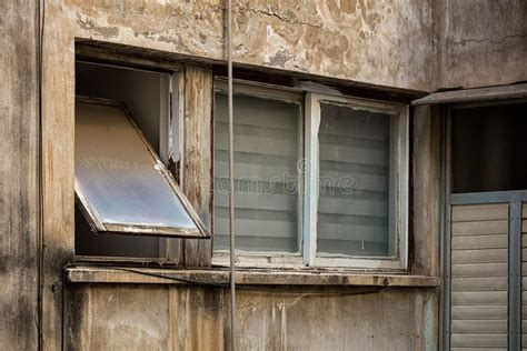 Wall Of An Old House With An Open Window Stock Photo Image Of Open