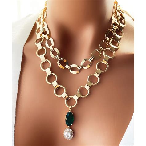 Gold Chain Necklace Set Gold Layered Necklace Rope Chain Jewelry Gold Filled Layer Jewelry