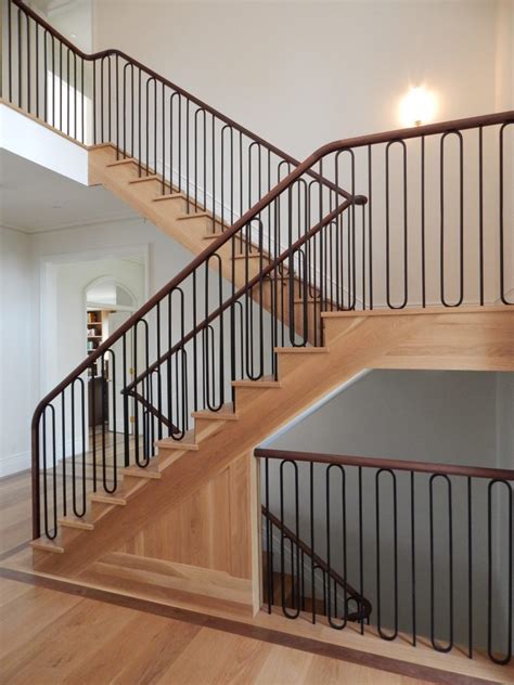 Tubular Stair Railings Design Photo Raw Steel Handrail Featuring