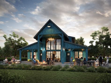 Good And Plenty Authentic Barn Style Lodge House Plan With Massive