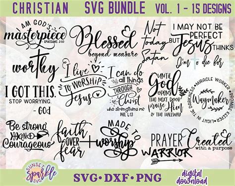 Christian Bundle Svg Scripture Bundle Instant Download Etsy In 2021