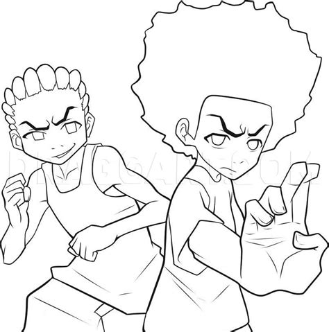 How To Draw The Boondocks Step By Step Drawing Guide By Dawn