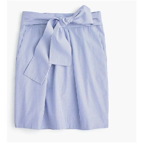 Jcrew Wrap Around Tie Skirt In Shirting Stripes 70 Liked On