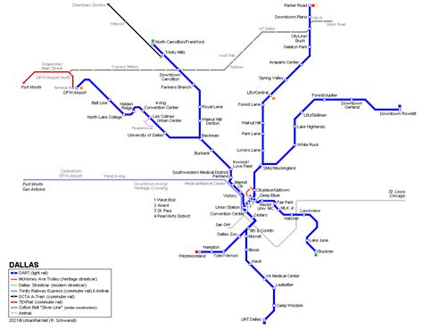 Dallas Public Transportation Map Transport Informations Lane