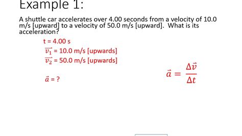 Acceleration Calculations Youtube