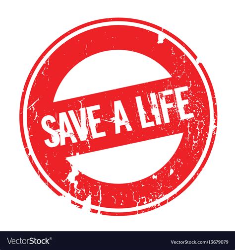 Save A Life Rubber Stamp Royalty Free Vector Image