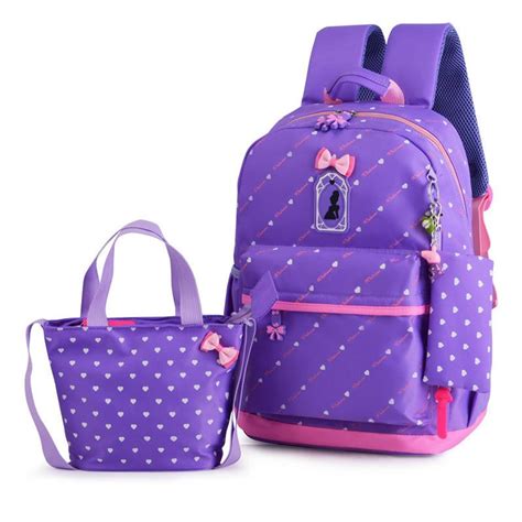 Mc436 Kids Girl Plain Color Design Primary School Backpack Cushion