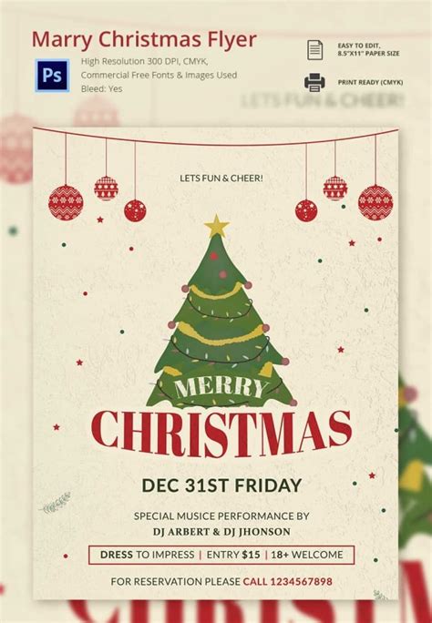 88 Christmas Flyer Templates Psd Ai Illustrator Word