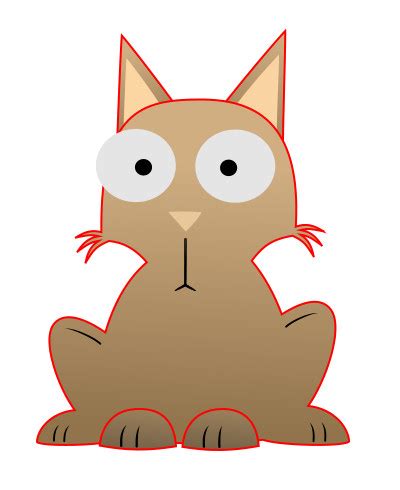 Cute watercolour cartoon character for baby. Drawing a cat cartoon